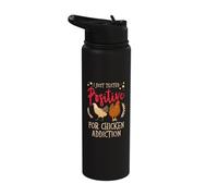 I Raise Chickens What's Your Superpower Hen Poultry Stainless Steel Insulated Water Bottle