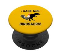 I Raise Tiny Dinosaurs! Chicken With A T-Rex Shadow PopSockets Adhesive PopGrip