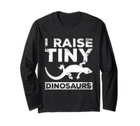 I Raise Tiny Dinosaurs Crested Gecko Lover Reptile Owner Long Sleeve T-Shirt