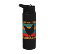 I Raise Tiny Dinosaurs Vintage Chickens Lover Chicken Stainless Steel Insulated Water Bottle