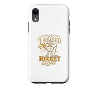 I Raised My Hockey Goat Proud Rink Mom Design Case for iPhone XR