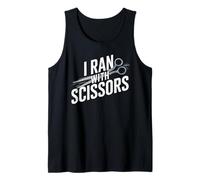 I Ran with Scissors Shirt Funny Running T Shirt Tank Top