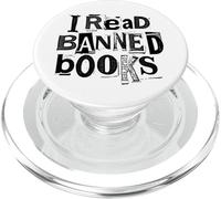I Read Banned Books Funny Bookish Ransom Note Reader Library PopSockets PopGrip for MagSafe