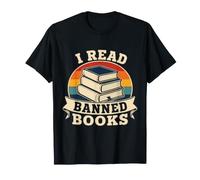 I Read Banned Books Reader Librarian Book Lover Retro T-Shirt