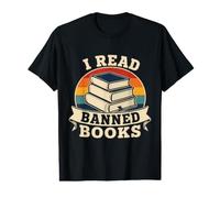 I Read Banned Books Reader Librarian Book Lover Retro Value Graphic T-Shirt
