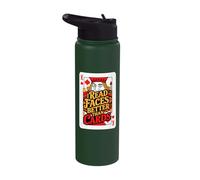 I Read Faces Better Than Cards Playing Cards Stainless Steel Insulated Water Bottle