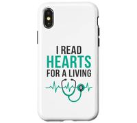 I Read Hearts For A Living Funny Nurse EKG Rhythm Case for iPhone X/XS