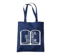 I Read Past My Bed Time Tote Shopping Bag 10 Litres Capacity 42 x 38cm