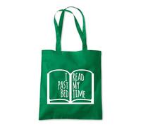 I Read Past My Bed Time Tote Shopping Bag 10 Litres Capacity 42 x 38cm