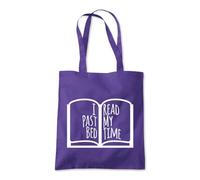 I Read Past My Bed Time Tote Shopping Bag 10 Litres Capacity 42 x 38cm