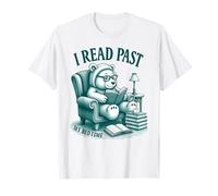 I Read Past My Bedtime Cozy Book Lover Bear Design T-Shirt