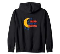 I Read Past My Bedtime Crescent Moon Bookish Night Reader Zip Hoodie