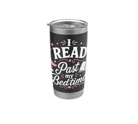 I Read Past My Bedtime Cute Book Nerd Lover Funny Reading Stainless Steel Insulated Tumbler