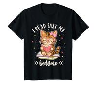I Read Past My Bedtime Cute Reading Tabby Cat Girls Pajama T-Shirt