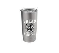 I Read Past My Bedtime Dragon Reading A Book Bookworm Reader Stainless Steel Insulated Tumbler