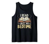 I Read Past My Bedtime Moon Stars Open Book Tank Top