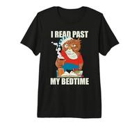 I Read Past My Bedtime Reading Owl Book Lover Bookaholics Premium T-Shirt
