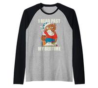 I Read Past My Bedtime Reading Owl Book Lover Bookaholics Raglan Baseball Tee