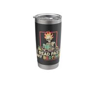 I Read Past My Bedtime Reading Skeleton Book Lover Stainless Steel Insulated Tumbler