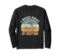 I Read Past My Bedtime Shirt Cute Quote Book Lover Vintage Long Sleeve T-Shirt