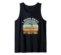 I Read Past My Bedtime Shirt Cute Quote Book Lover Vintage Tank Top
