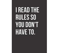I read the rules so you don't have to: funny board game journal notebook gift 6x9 college ruled