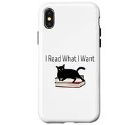 I Read What I Want Cat Funny Bookworms Reading Book Case for iPhone X/XS