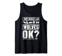I Really Just Like Wolves Wolf Lover Forest Wildlife Nature Tank Top