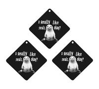 I Really Like Seals Funny Car Air Fresheners 3pcs Long Lasting Scent Automotive Hanging Scented Cards Tablets