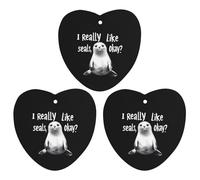 I Really Like Seals Funny Car Air Fresheners 3pcs Long Lasting Scent Automotive Hanging Scented Cards Tablets