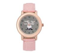I Really Like Seals Funny Watches for Women Pink Leather Strap Quartz Watch for Small Wrists