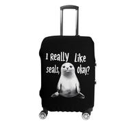 I Really Like Seals Printed Suitcase Covers Cute Luggage Cover Protector Fit 19 to 32 Inch M