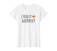 I Really Love Guernsey Value Graphic T-Shirt, Women, White, M