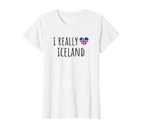 I Really Love Iceland Value Graphic T-Shirt, Women, White, XS