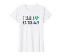 I Really Love Kazakhstan Value Graphic T-Shirt, Women, White, L