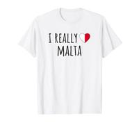 I Really Love Malta Value Graphic T-Shirt, Men, White, XL