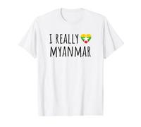 I Really Love Myanmar Value Graphic T-Shirt, Men, White, M