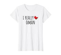 I Really Love Oman Value Graphic T-Shirt, Women, White, XS