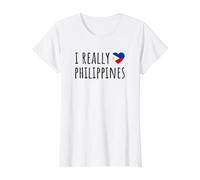 I Really Love Philippines Value Graphic T-Shirt, Women, White, S