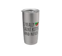 I Really Love Saint Kitts and Nevis Stainless Steel Insulated Tumbler