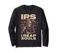 I Reap Souls IRS Special Agent Grim Reaper Angel Of Death Long Sleeve T-Shirt