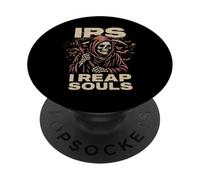 I Reap Souls IRS Special Agent Grim Reaper Angel Of Death PopSockets Adhesive PopGrip