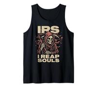 I Reap Souls IRS Special Agent Grim Reaper Angel Of Death Tank Top