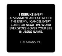 I Rebuke Every Assignment And Attack of The Enemy Fashion Chic Metal Tin Sign Custom Laundry Wall Art Plaques Home Décor Metal Plaque for Terrace Cabin House 12x12 Inch
