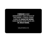 I Rebuke Every Assignment And Attack of The Enemy Funny Novelty Metal Sign Custom Garden Wall Art Plaques Wall Decorations Metal Plaque for Men Terrace Porch 12x18 Inch
