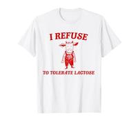 I Refuse To Tolerate Lactose Retro Funny Cow Vintage T-Shirt