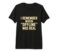 I Remember When Offline was Real Distressed Typography Premium T-Shirt