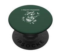 I Require Dopamine Funny Raccoon Music Vintage Boho Hippie PopSockets Adhesive PopGrip