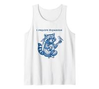 I Require Dopamine Hippie Acoustic Vintage Funny Raccoon Tank Top