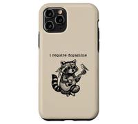 I Require Dopamine Retro Boho Funny Raccoon Acoustic Guitar Case for iPhone 11 Pro